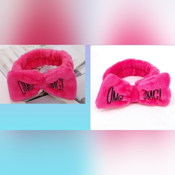 Soft & Fluffy "OMG" Hair Headband With Bow - Picture 3 of 13